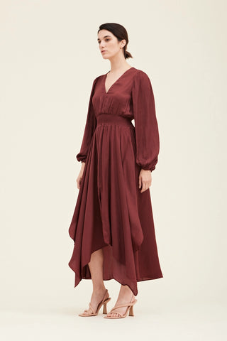 Holly Berry Satin Maxi Dress