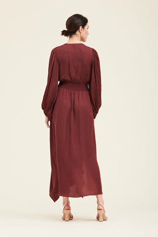 Holly Berry Satin Maxi Dress