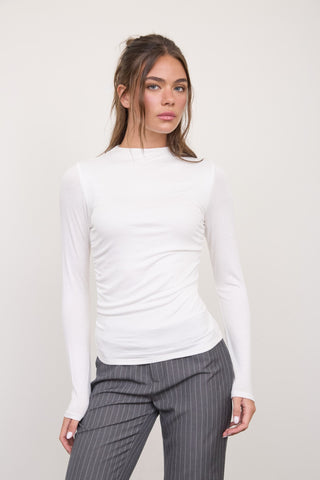 Celine Ruched Top | White