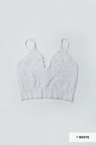Clara Lace Bralette | White