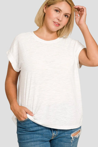 Plus Size Sutton Tee | White