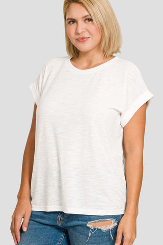 Plus Size Sutton Tee | White