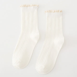 Meadow Lace Socks | White